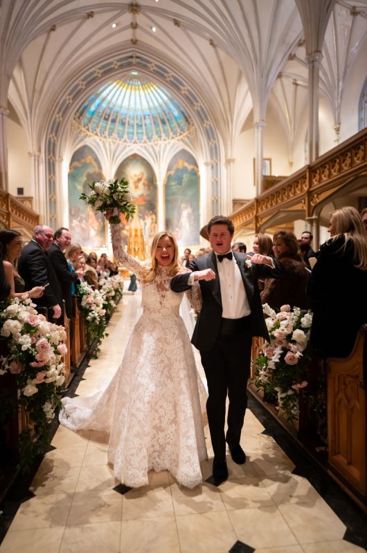 Mary Patterson and Rene Jauberts Wedding in Louisiana Walk Down Aisle