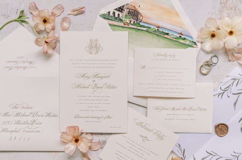 Mary Margaret and Michaels Wedding in Florida Invitations
