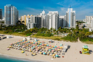 Retro Glam Paradise at The Confidante Miami Beach Aerial View of Hotel