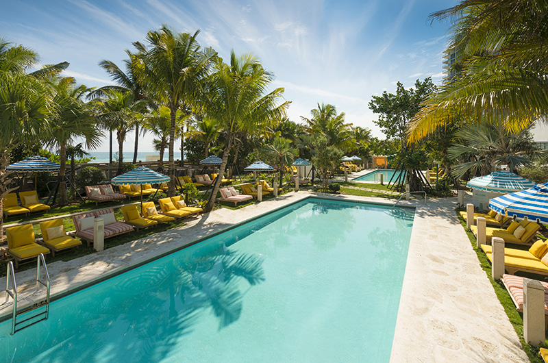 Retro Glam Paradise at The Confidante Miami Beach Pool Deck