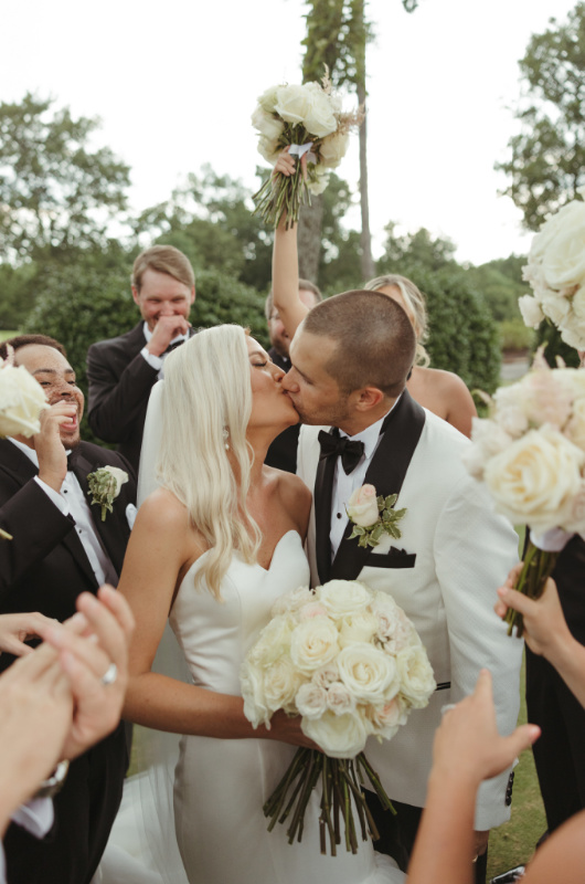 Sherea Knighten And Weston Callahan Marry In Huntsville Alabama ceremony kiss