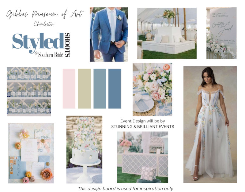 Styled SHOOTS Mood Board Charleston Gibbes Museum of Art