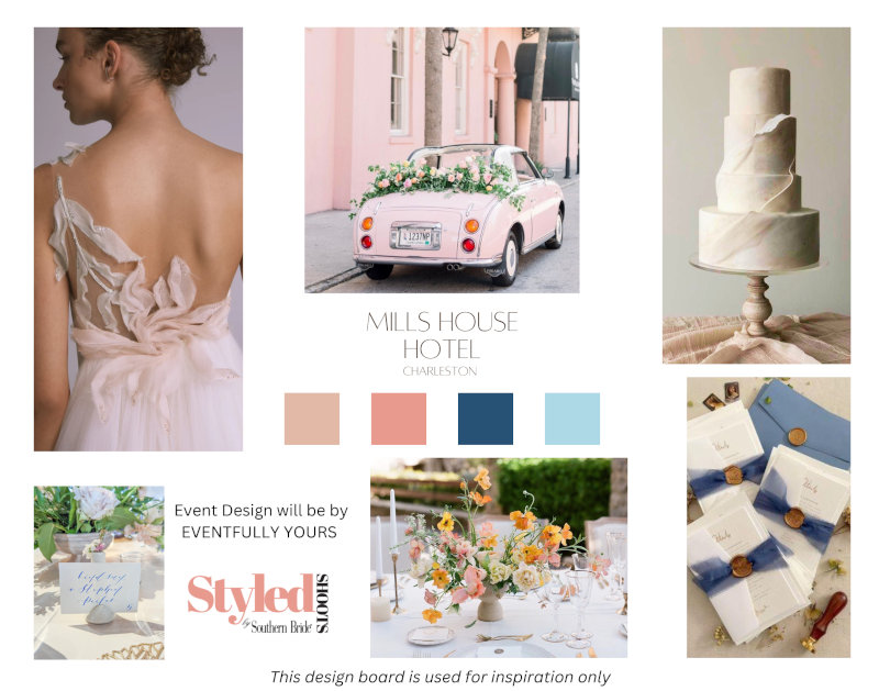 Styled SHOOTS Mood Board Charleston Mills House Hotel