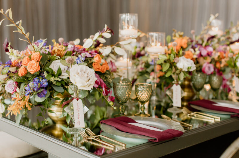 Styled by Southern Bride The Hotel At Avalon Reception Inspiration gold flatware