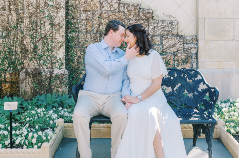 Abby Reyes And Grant Colliers Engagement At The Dallas Arboretum TX couple