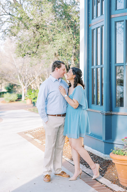 Abigail Reyes and Grant Collies Engagement in Tampa Florida Blue Color Scheme