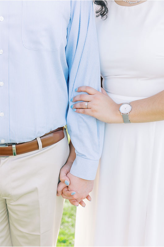 Abigail Reyes and Grant Collies Engagement in Tampa Florida Detail Shot