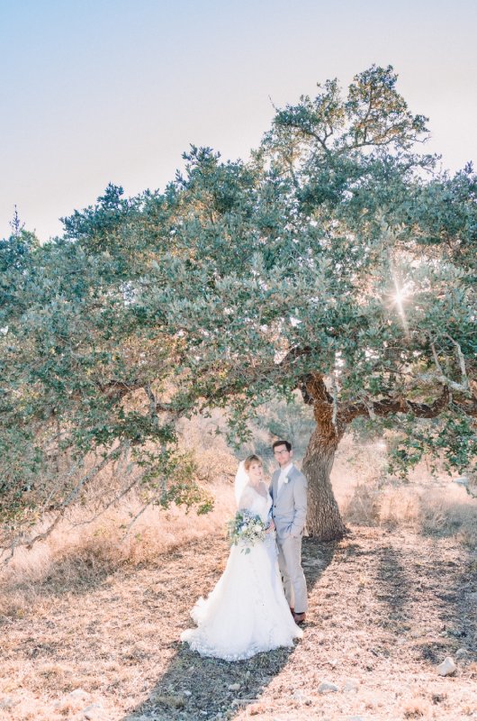 Alexandra and John Marry in Texas tree