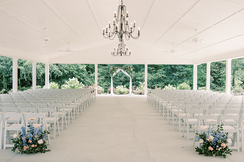 Kendall and Blake Marry in a Whimsical Ceremony at White Fox Cottage Wedding Arbor