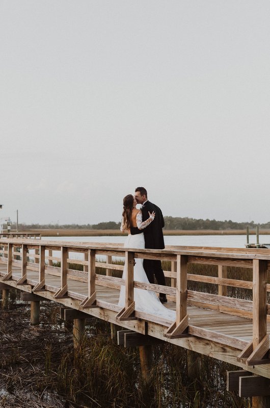 Madelyn and Alex Marry in South Carolina Pier