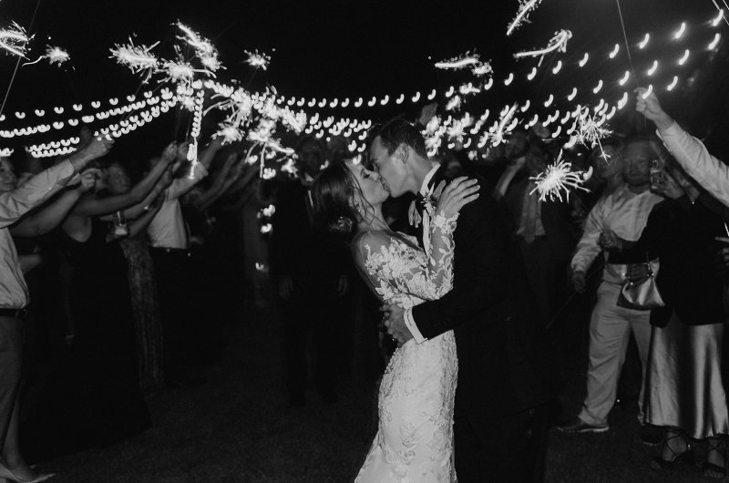 Madelyn and Alex Marry in South Carolina Sparklers