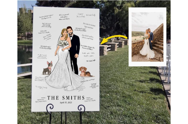 Personalized Wedding Gift Ideas By Amour Prints drawing