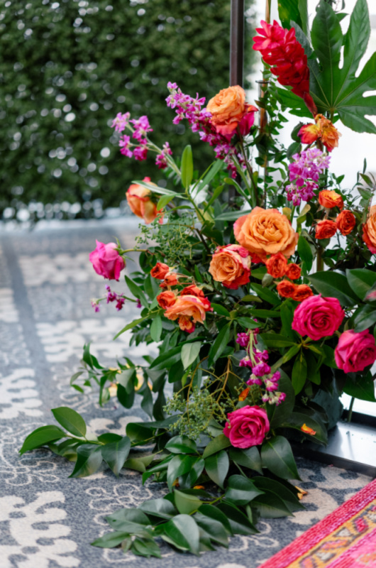 Styled By Southern Bride The Hotel At Avalon Ceremony Inspiration multicolored roses