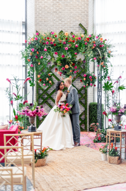 Styled By Southern Bride The Hotel At Avalon bride and groom ceremony