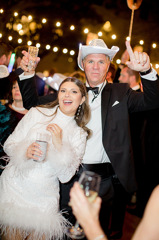 Calhoun Johnson father of the bride partying