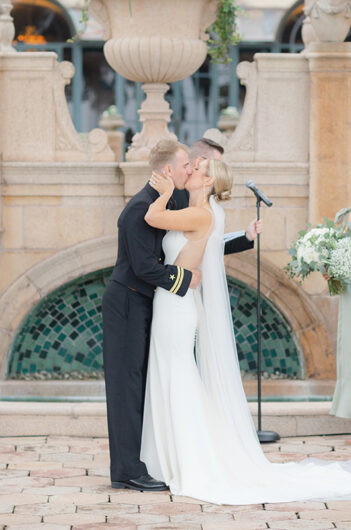 Kircher Heim Wedding first kiss