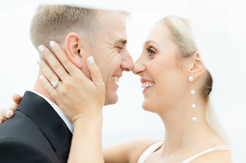 Kircher Heim Wedding under veil closeup