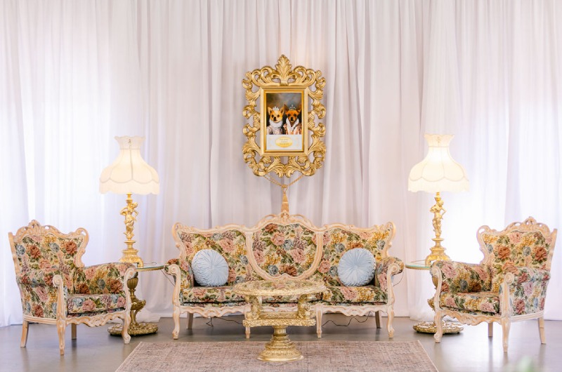 Angela and MichelleWindhamWedding Couch