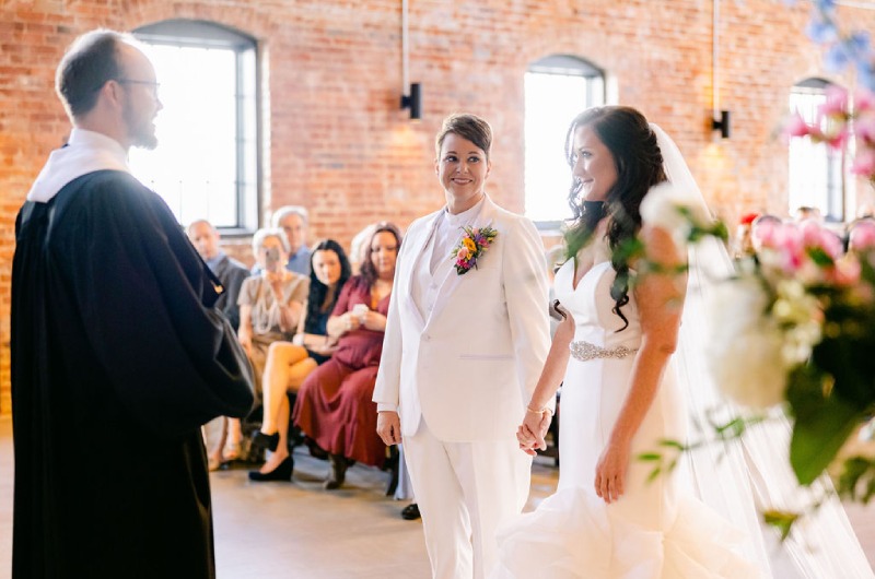 Angela and MichelleWindhamWedding Priest