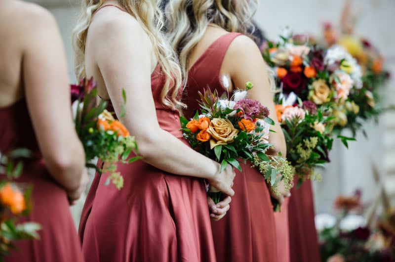 Daria Gomes And Erik Mills bridesmaids