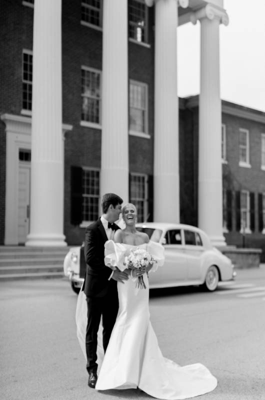 Mary Evans Wallace and Matthew Owen Marry in Oxford Mississippi Car
