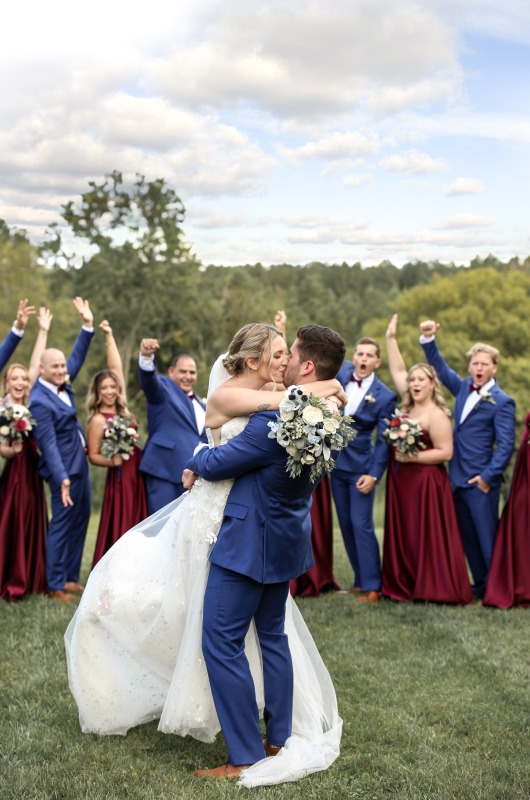 Zach Gabby Wedding Hug