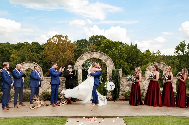 Zach Gabby Wedding Kiss