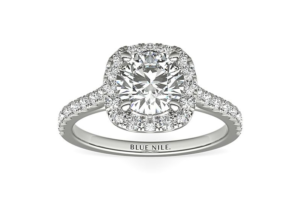 Engagement Rings And Wedding Bands We Love From Blue Nile cushioned halo ring