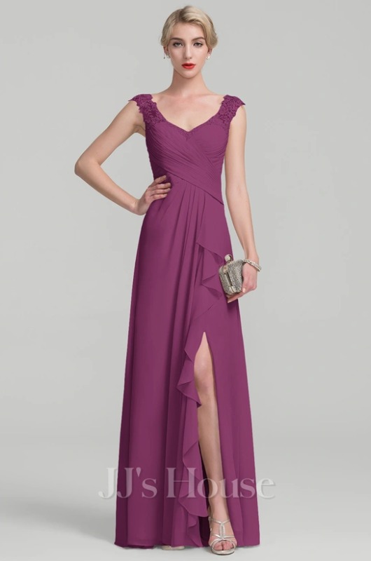 JJ's House Chiffon Dress in Orchid