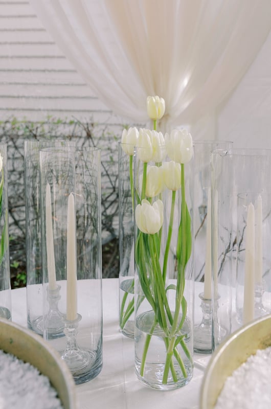 Mary Evans Wallace and Matthew Owen Marry in Oxford vases