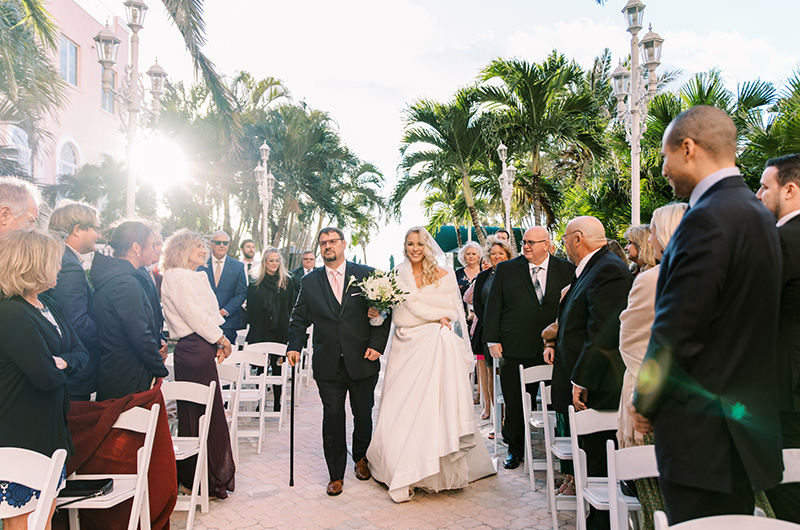 Plotz Signorin Wedding walk down the aisle