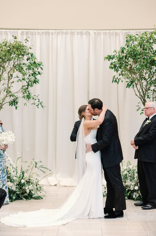 Rachel Marini and Chris Sharp Marry in Atlanta Georgia Ceremony Kiss