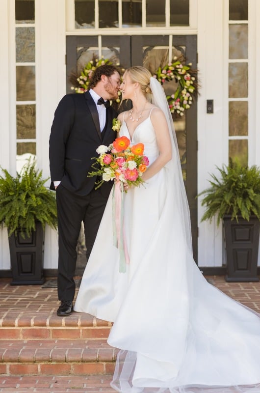 Southern Elegance Styled Shoot Door Kiss