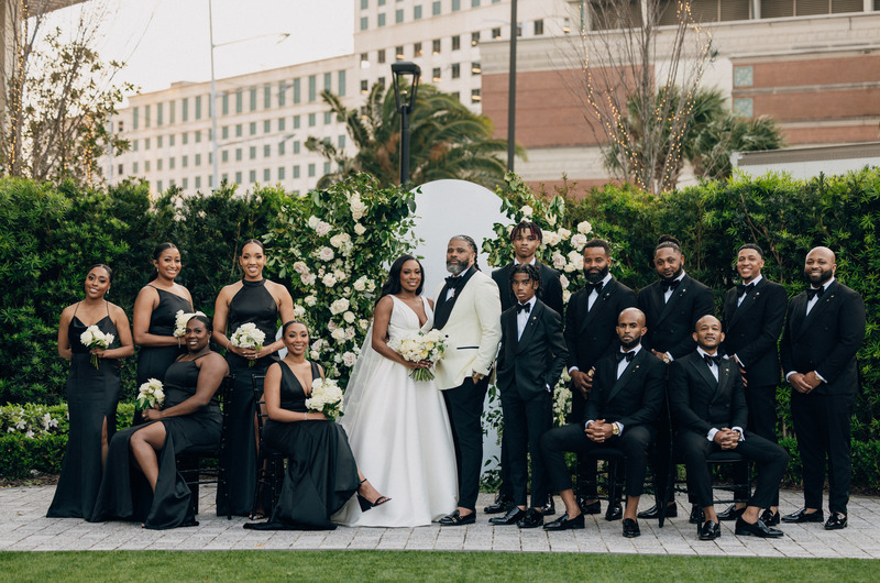 London Curry and Shagari Jackson Marry in Louisiana Wedding Party