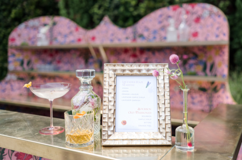 Styled Shoots By Southern Bride Charleston Cedar Room glass on bar