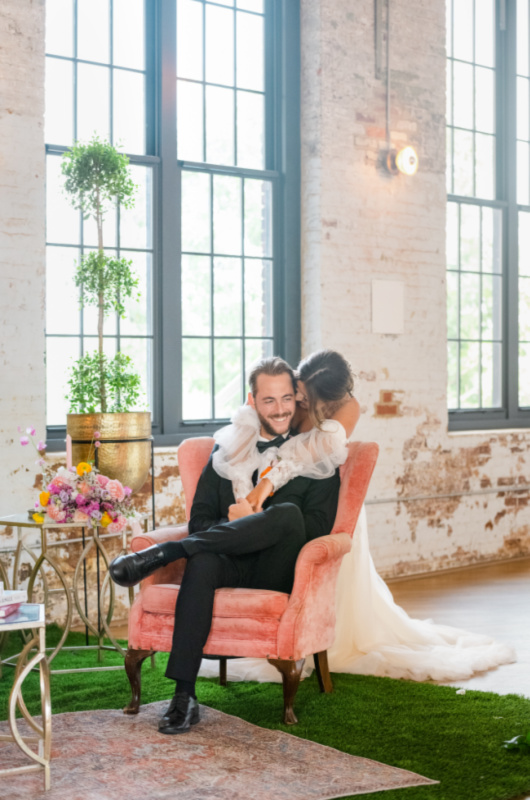 Styled Shoots By Southern Bride Charleston Cedar Room pink armchair