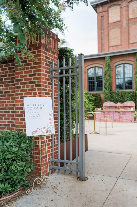 Styled Shoots By Southern Bride Charleston Cedar Room welcome sign