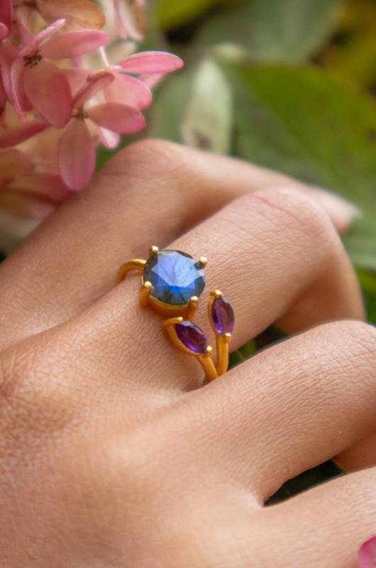 Delightful Gifts for the Holidays Labradorite Bloom Ring