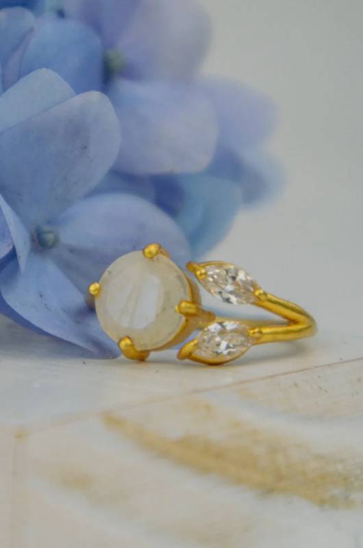 Delightful Gifts for the Holidays Moonstone Bloom Ring