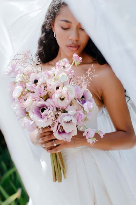 Fall Wedding Flowers With Something Borrowed Blooms light purple