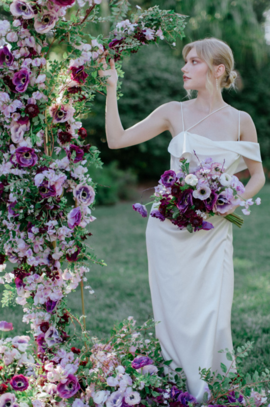 Fall Wedding Flowers With Something Borrowed Blooms purple flowers