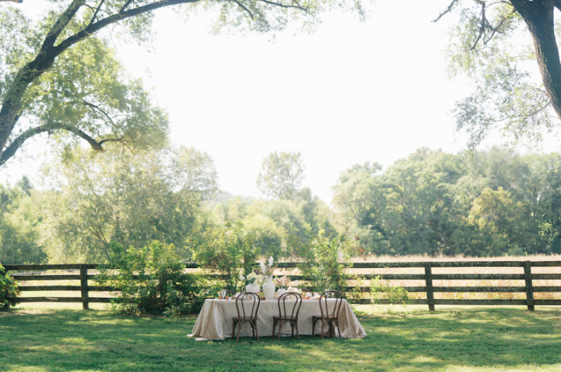 Ralph Lauren Inspired Autumnal Editorial Nestled In The Hills of Northern Kentucky table ranch