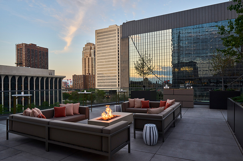 Retreat to Four Seasons Hotel Minneapolis for Your Next Special Occasion Terrace with Fire Pit