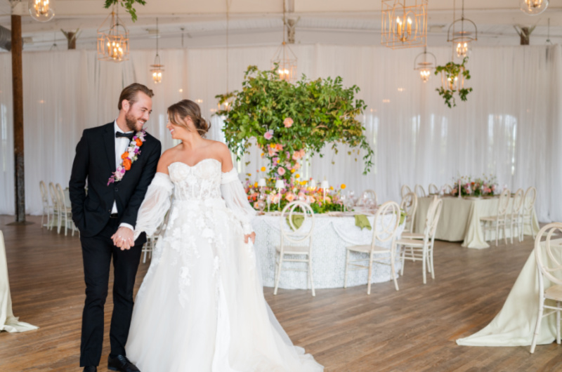 Styled Shoots By Southern Bride Cedar Room Charleston South Carolina couple walking