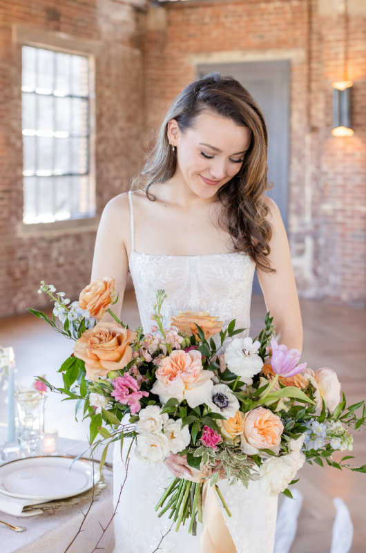 Urban Blooms Atlanta Georgia bride with flowers