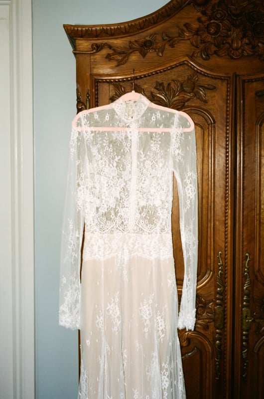 Actress Laura James Ecker Vintage Wedding wedding dress