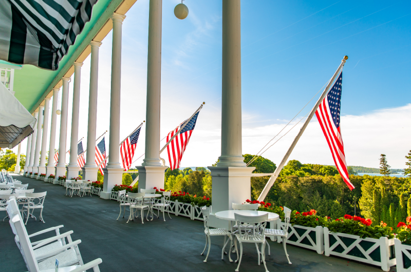 The Grand Hotel Mackinac Island Michigan veranda