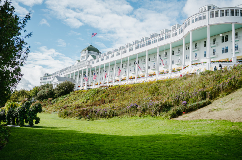 The Grand Hotel Mackinac Island Michigan verandah outside