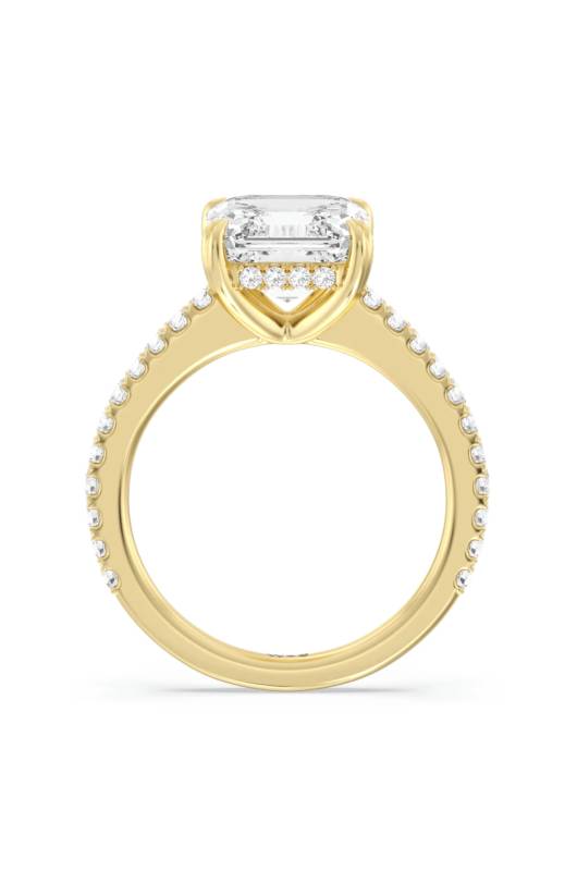 With Clairty the Elegance of Southern Simplicity Asscher Ring Side View