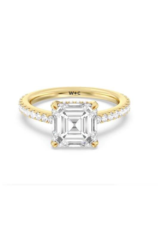 With Clarity the Elegance of Southern Simplicty Gold Asscher Ring